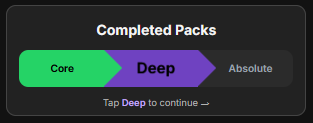 completed packs